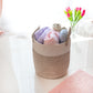 Cotton Rope Basket 30x35cm with Handles (White & Beige)