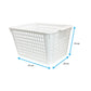 4 Pack | White Plastic Basket