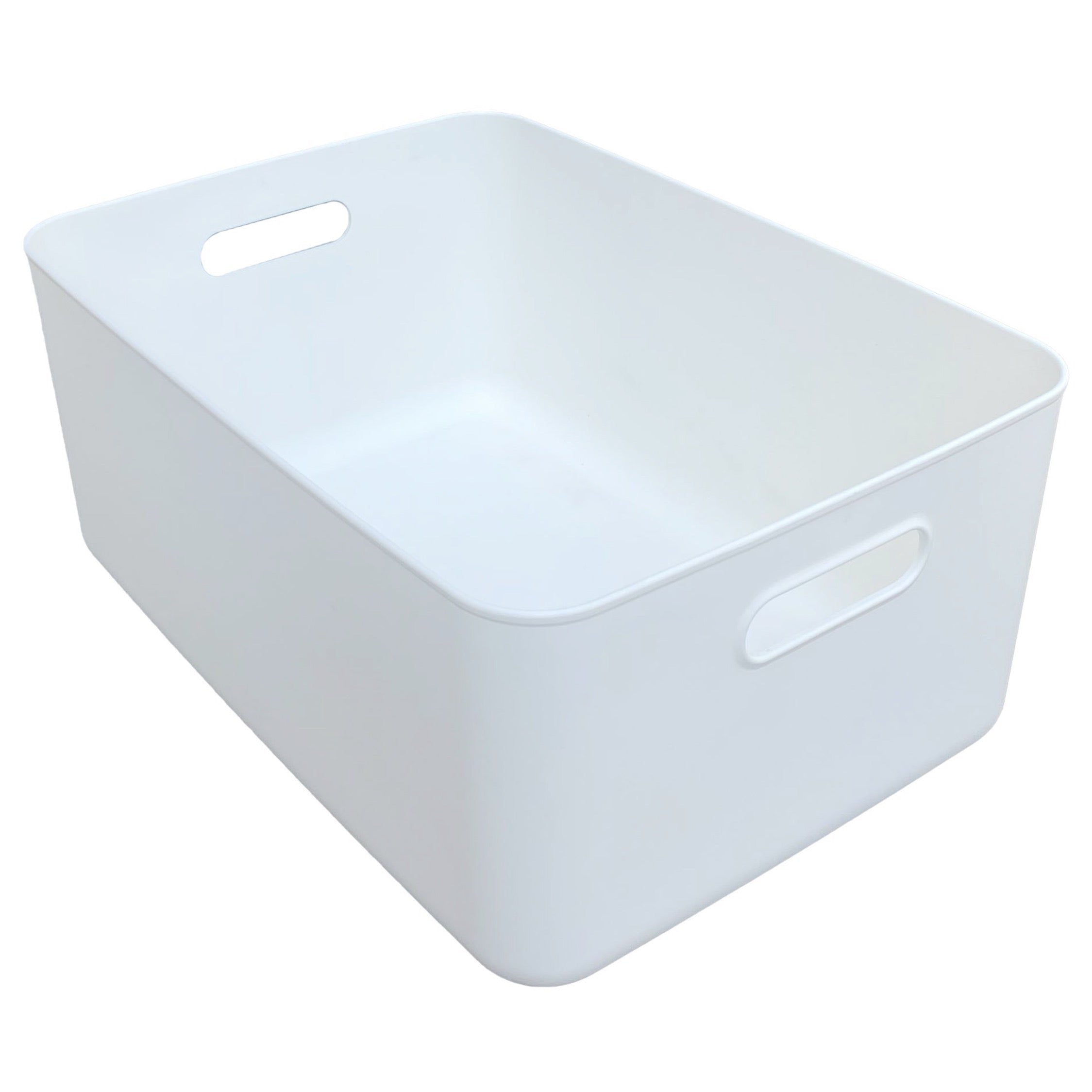 White storage bins store with lids