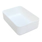 White plastic storage bin box