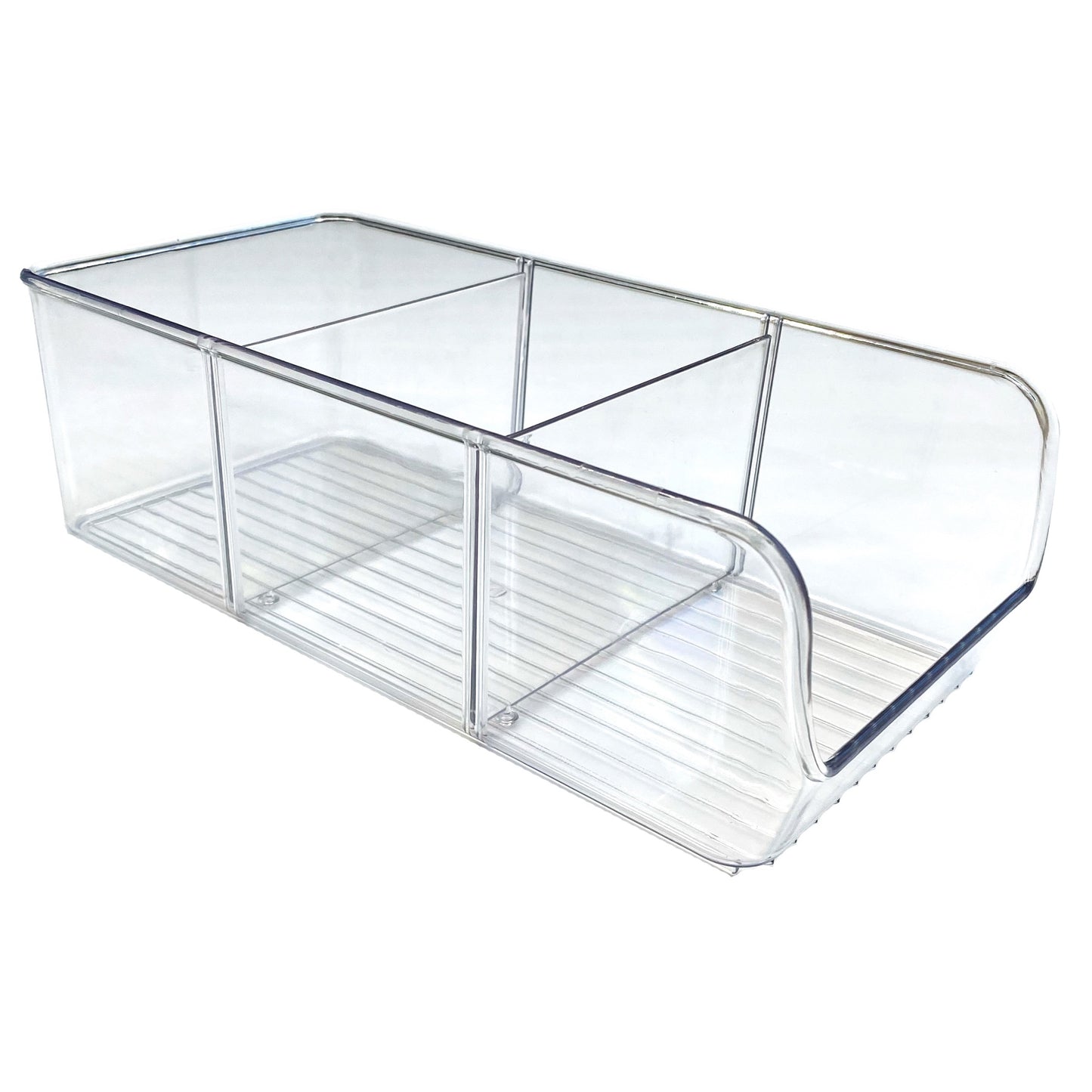 Multi section clear plastic organizing tray