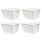 4 Pack | White Plastic Basket