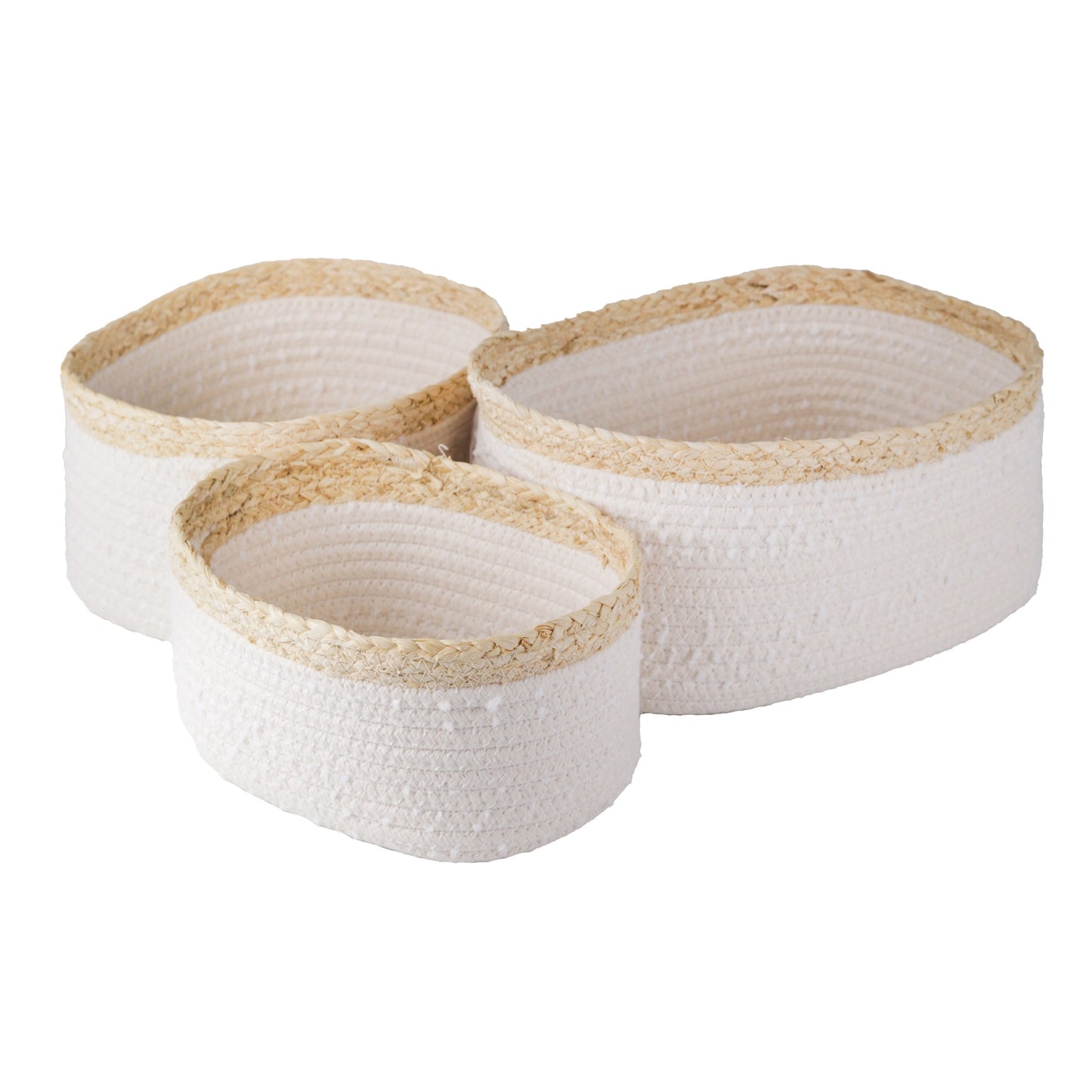 Set of 3 | Rope Woven Storage Baskets