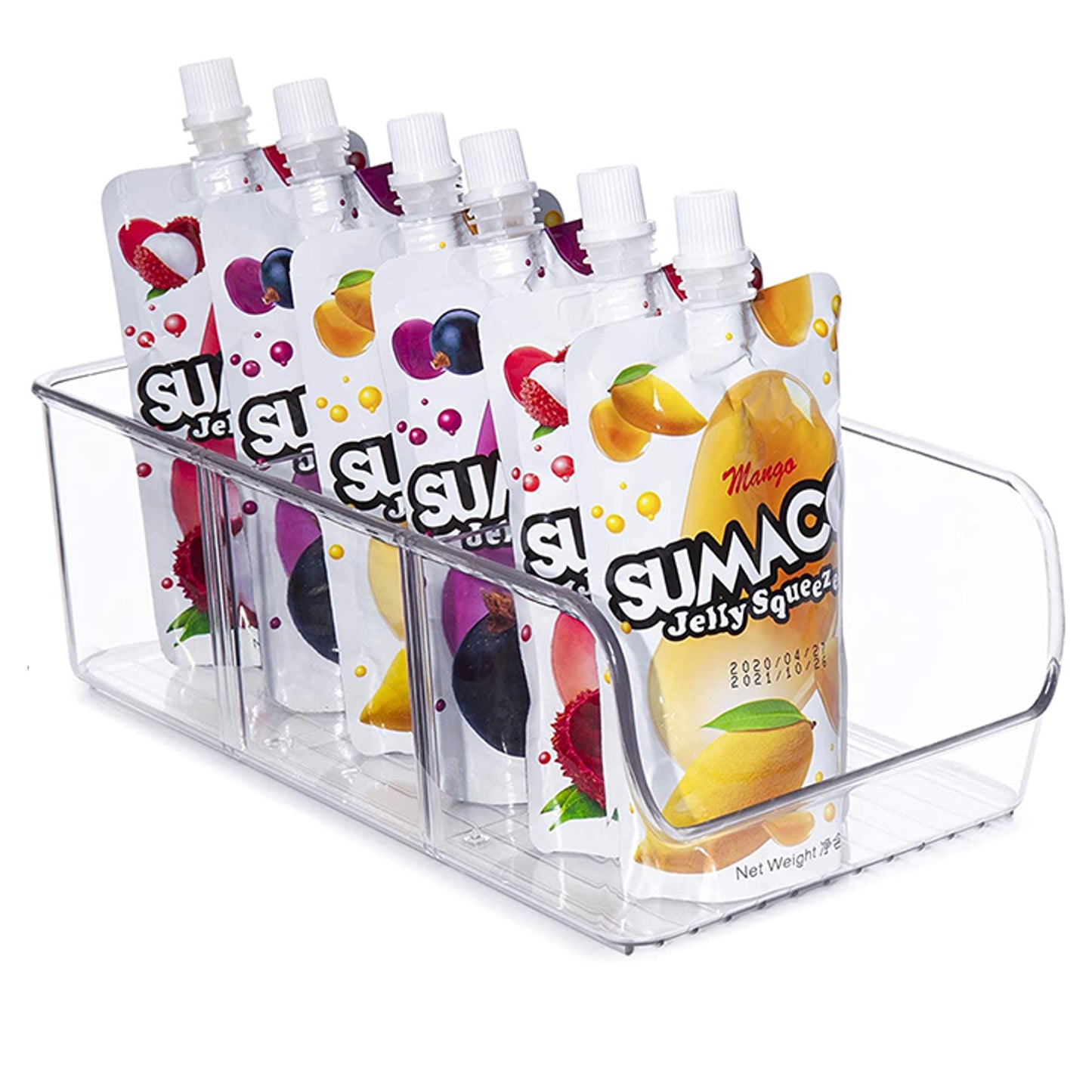 Multi section clear plastic organizing tray