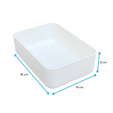 Small Large Rectangle Plastic Storage Baskets Boxes Tray Kitchen Home  Office