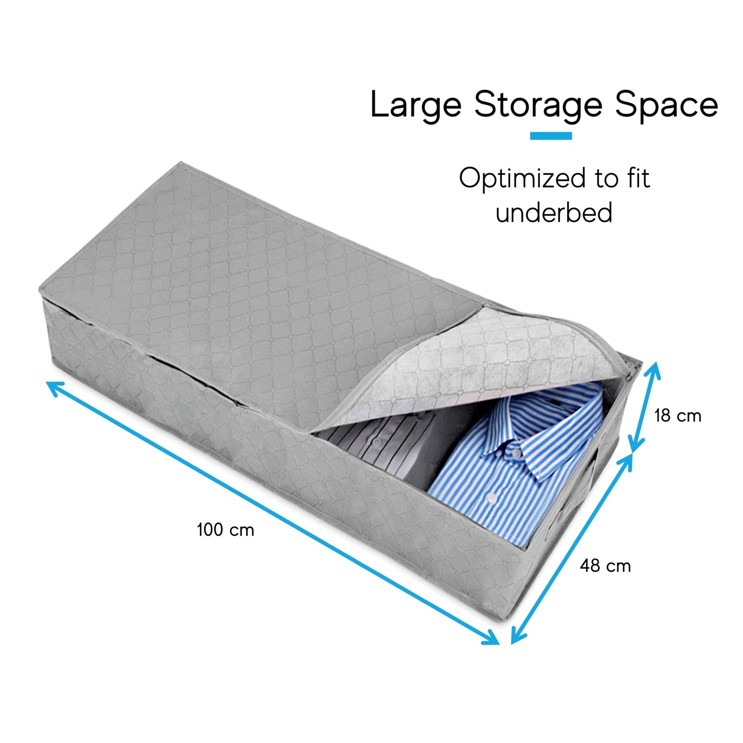 Fabric underbed storage bag