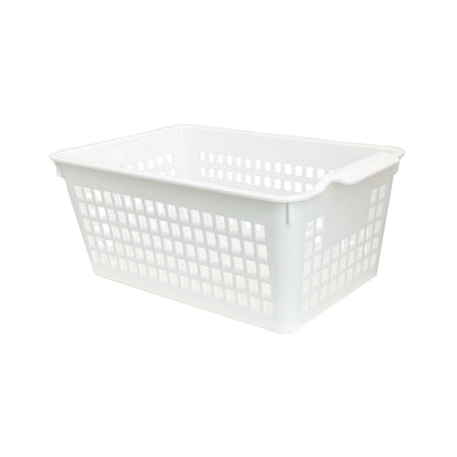 4 Pack | White Plastic Basket