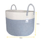 Cotton Rope Basket 50x35cm with Handles (Grey & White)