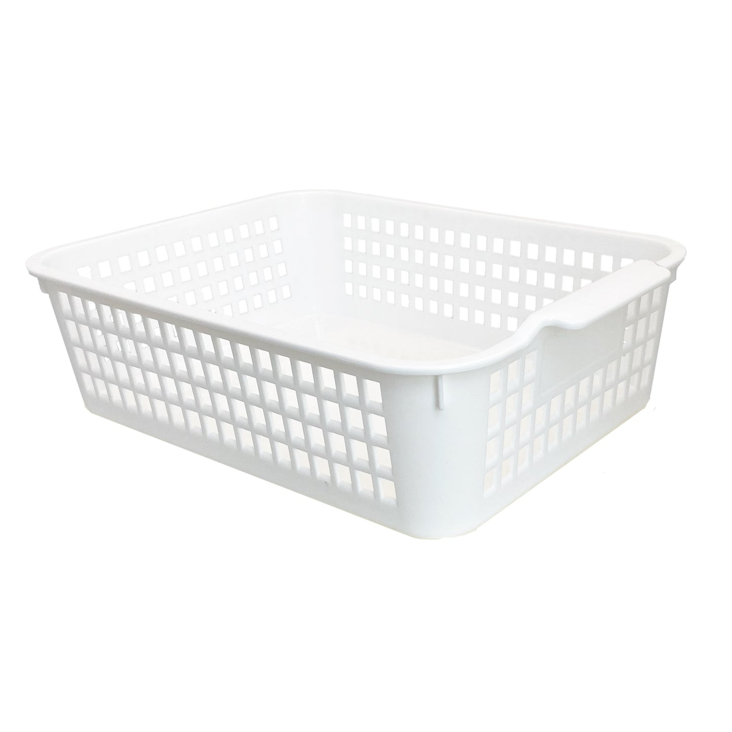 4 Pack | White Plastic Basket