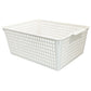 4 Pack | White Plastic Basket