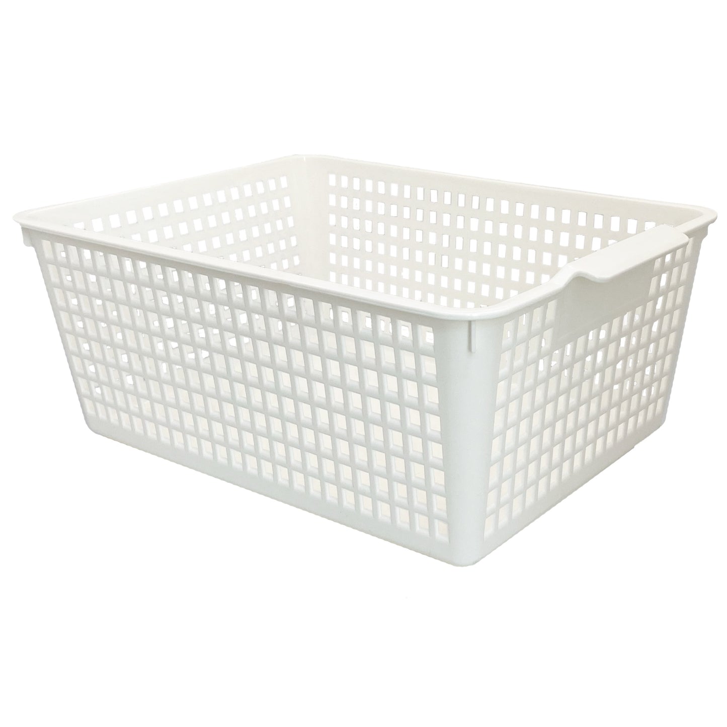 4 Pack | White Plastic Basket