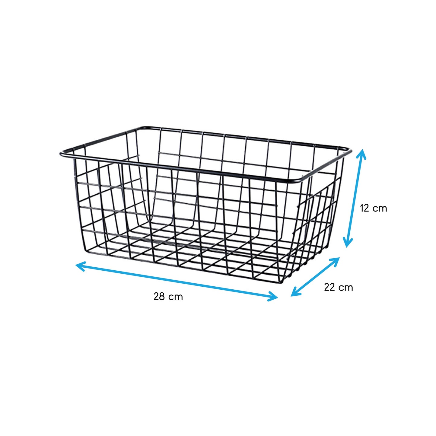 2 Pack | Black Wire Basket